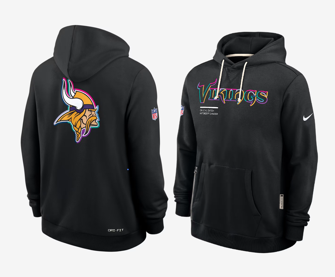 Men Minnesota Vikings black 2025 Nike NFL hoodie->houston texans->NFL Jersey